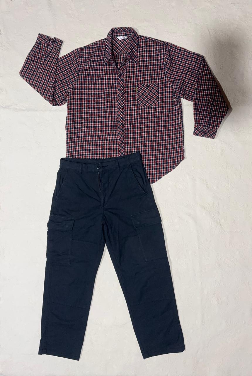 UNIQLO CARGO AND WOOLEN SHIRT