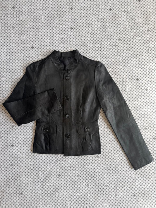 KOREAN COT LEATHER JACKET