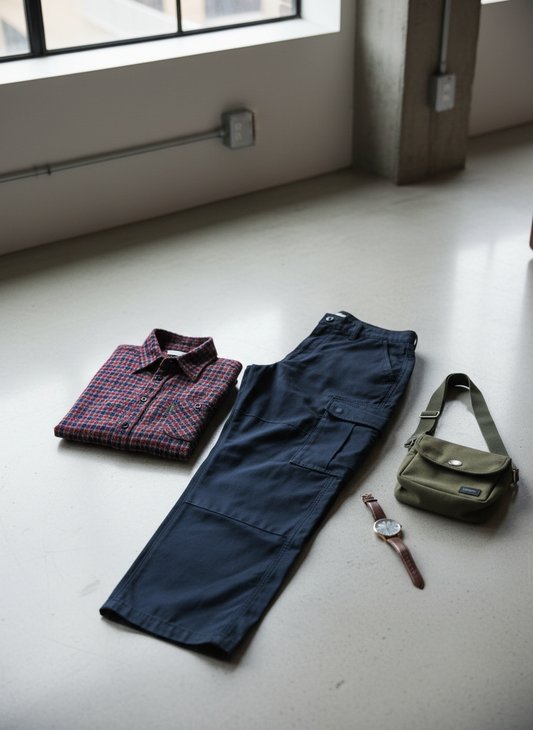 UNIQLO CARGO AND WOOLEN SHIRT