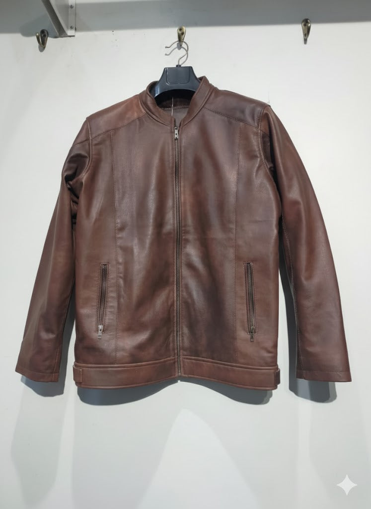 Classic Brown Leather Jacket